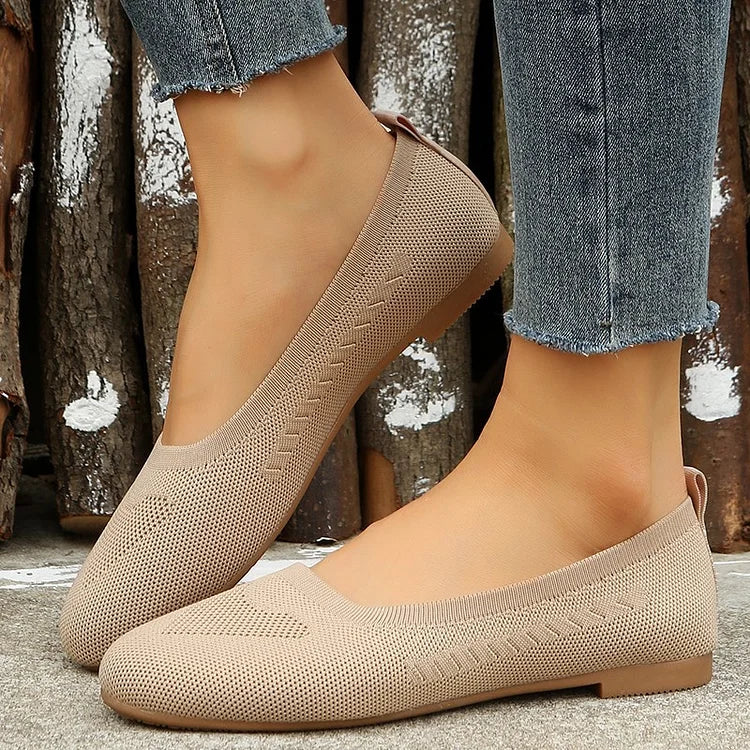 🔥Letzter Tag Promotion 50% OFF - Gewebte atmungsaktive flache orthopädische Schuhe für Frauen