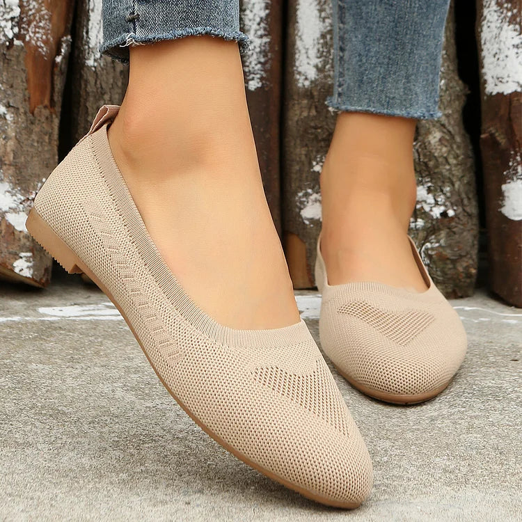 🔥Letzter Tag Promotion 50% OFF - Gewebte atmungsaktive flache orthopädische Schuhe für Frauen