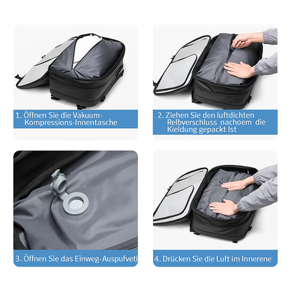 AirPack+ Rucksack mit integriertem Vakuumsystem + tragbare Luftpumpe