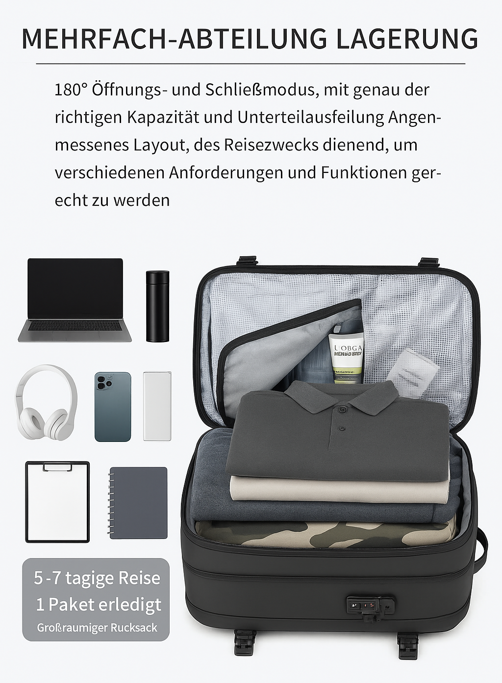 AirPack+ Rucksack mit integriertem Vakuumsystem + tragbare Luftpumpe