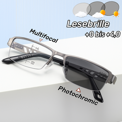 Titanium X® – fototrope multifokale lesebrille aus titan